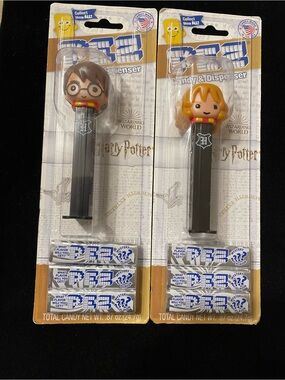 Harry Potter & Hermione Granger Collectible PEZ Dispenser Set - New & Sealed